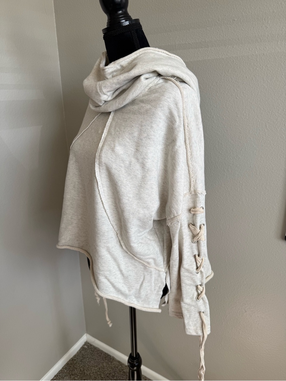 POL Light Gray Cozy Pullover Hoodie with Cowl Neck - Picture 2 of 4